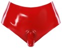 LateX Czerwone Majtki Lateksowe z Elementem Zewnętrznym 15cm L