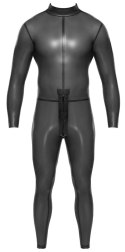 LateX Kombinezon Męski Długi Przezroczysty Dymny S Latex 0.4mm