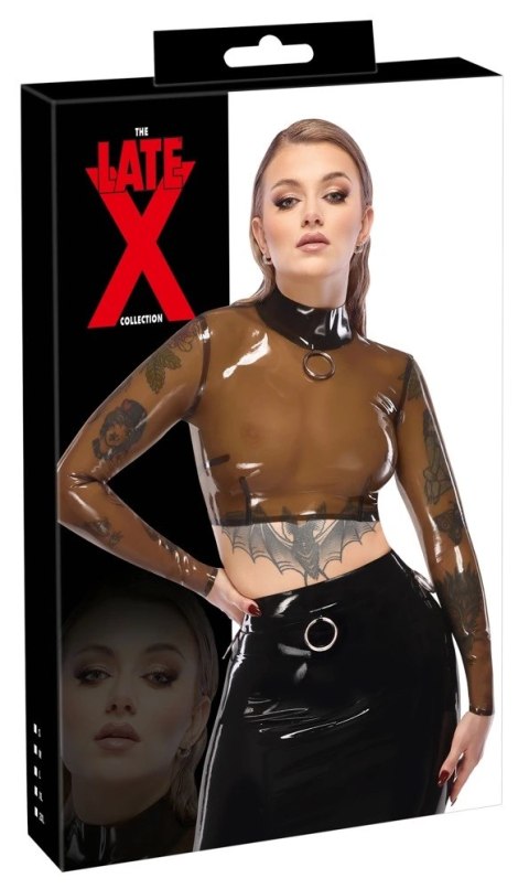 LateX Koszulka Lateksowa Czarna z Długim Rękawem i Pierścieniem L LateX Koszulka Lateksowa Czarna z Długim Rękawem i Pierścieniem L