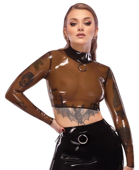 LateX Koszulka Lateksowa Czarna z Długim Rękawem i Pierścieniem L LateX Koszulka Lateksowa Czarna z Długim Rękawem i Pierścieniem L
