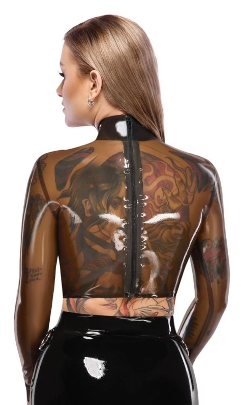 LateX Koszulka Lateksowa Czarna z Długim Rękawem i Pierścieniem L LateX Koszulka Lateksowa Czarna z Długim Rękawem i Pierścieniem L