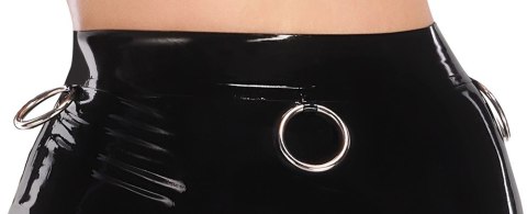 LateX Spodnica Lateksowa Czarna Do Kolan z Metalowymi Pierścieniami S LateX Spodnica Lateksowa Czarna Do Kolan z Metalowymi Pierścieniami S
