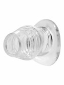 Master Series Cock Dock Tunnel Przezroczysty korek anatomiczny TPE 11cm