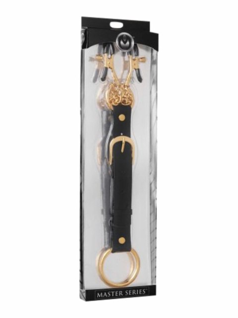 Master Series Zestaw Zaciskow na Sutki i Obręcz Metalowa Złoty 62 cm Master Series Zestaw Zaciskow na Sutki i Obręcz Metalowa Złoty 62 cm