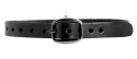 XR Brands skorzana obroża z O-ringiem, regulowana, czarna 45,7 cm