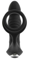 Rebel RC Prostate Plug Zdalny - silikonowy masażer z pierścieniami, czarny