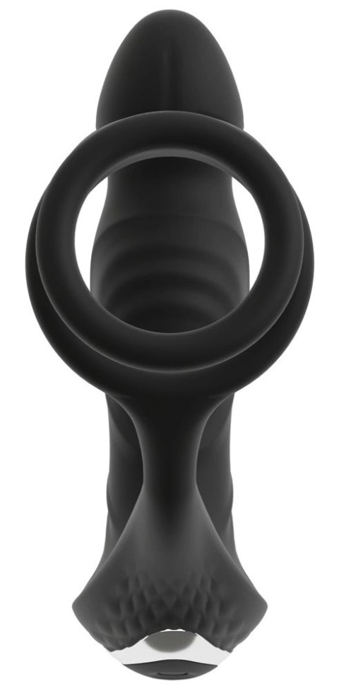 Rebel RC Prostate Plug Zdalny - silikonowy masażer z pierścieniami, czarny Rebel RC Prostate Plug Zdalny - silikonowy masażer z pierścieniami, czarny