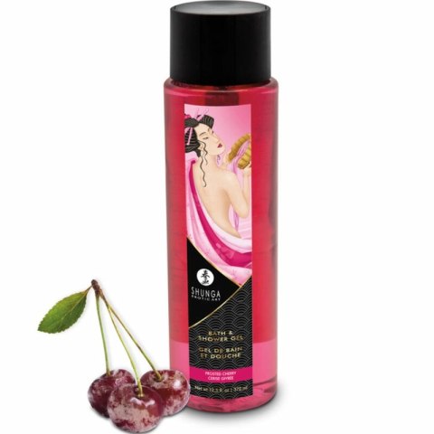 Shunga Żel do kąpieli i pod prysznic Frozen Cherry 370 ml, wegański Shunga Żel do kąpieli i pod prysznic Frozen Cherry 370 ml, wegański