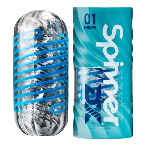Tenga Spinner Deluxe 01 Drops - innowacyjna maszyna intymna, spiralna struktura Tenga Spinner Deluxe 01 Drops - innowacyjna maszyna intymna, spiralna struktura