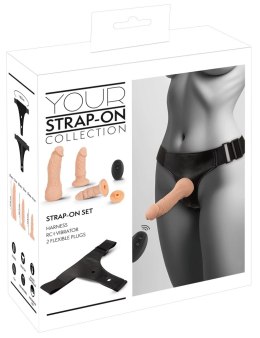 You2Toys Zestaw Harness RC Vibe z 2 końcowkami silikonowymi, regulowany