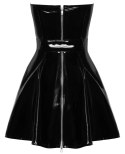 Black Level Sukienka Winylowa Bez Ramiączek Czarna XL Glamour