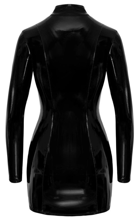 Black Level Sukienka Winylowa Czarna XL Dopasowana z Długim Rękawem Black Level Sukienka Winylowa Czarna XL Dopasowana z Długim Rękawem