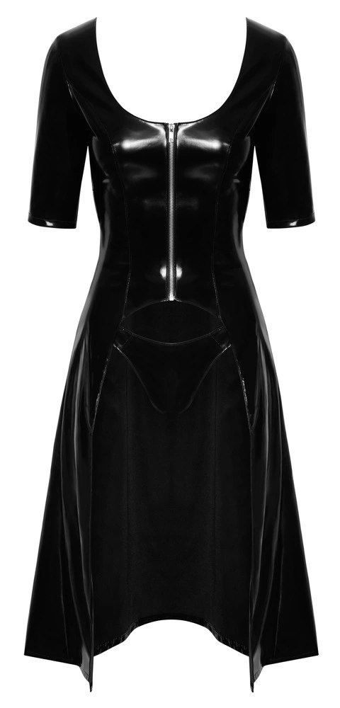 Black Level Vinyl Dress & Coat 2w1 XL Błyszcząca Czerń Black Level Vinyl Dress & Coat 2w1 XL Błyszcząca Czerń