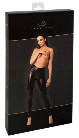 Noir Orgia Chimera legginsy czarne L, wysoka talia, zamek, powerwet look