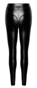 Noir Orgia Chimera legginsy czarne L, wysoka talia, zamek, powerwet look