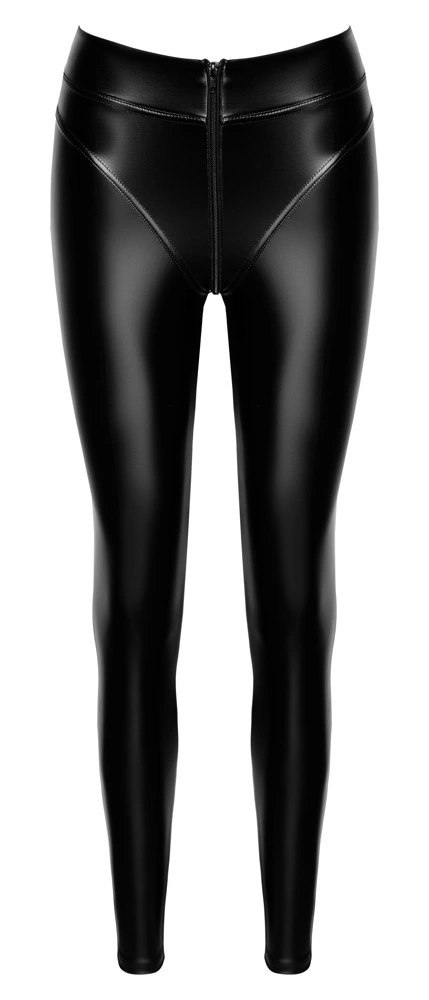Noir Orgia Chimera legginsy czarne z wysoką talią i zamkiem S Noir Orgia Chimera legginsy czarne z wysoką talią i zamkiem S