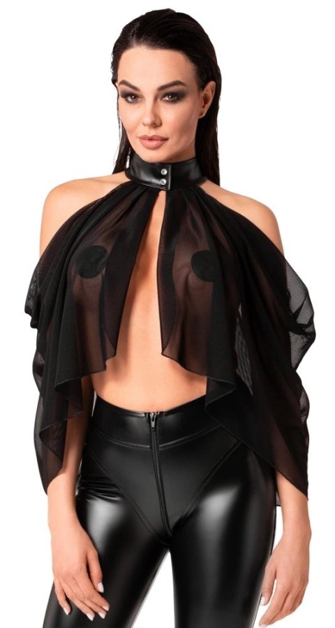 Noir Orgia Top Czarny Tiulowy Zwiewny Asymetryczny M Noir Orgia Top Czarny Tiulowy Zwiewny Asymetryczny M
