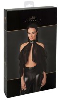 Noir Orgia Top z Tiulu Czarny L Zwiewny Asymetryczny Halterneck