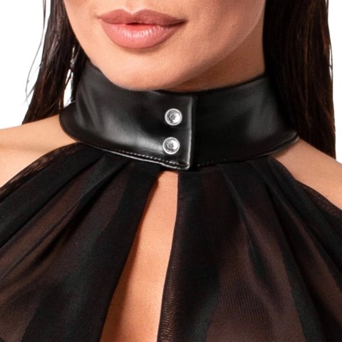 Noir Orgia Top z Tiulu Czarny L Zwiewny Asymetryczny Halterneck Noir Orgia Top z Tiulu Czarny L Zwiewny Asymetryczny Halterneck