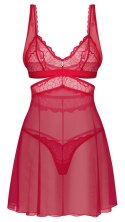 Obsessive Cupide Desir koszulka nocna L/XL czerwona z koronką