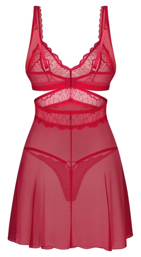 Obsessive Cupide Desir koszulka nocna L/XL czerwona z koronką Obsessive Cupide Desir koszulka nocna L/XL czerwona z koronką