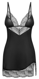 Obsessive Lobellis koszulka nocna z koronką czarna XL/2XL + stringi
