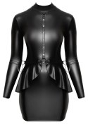 Cottelli BONDAGE sukienka matowa z mankietami, czarna 3XL