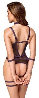 Cottelli Body BONDAGE XL czarne z paskami do pończoch i akcesoriami