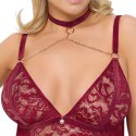 Cottelli CURVES Body Plus Size XL Koronka Czerwone, Bez Krocza