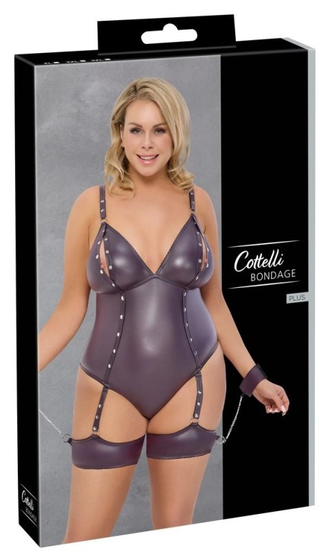 Cottelli Collection Body Bondage XL fioletowe z kajdankami i mankietami Cottelli Collection Body Bondage XL fioletowe z kajdankami i mankietami