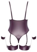 Cottelli Collection Bodysuit Fioletowy Matowy 2XL z Kajdankami i Mankietami