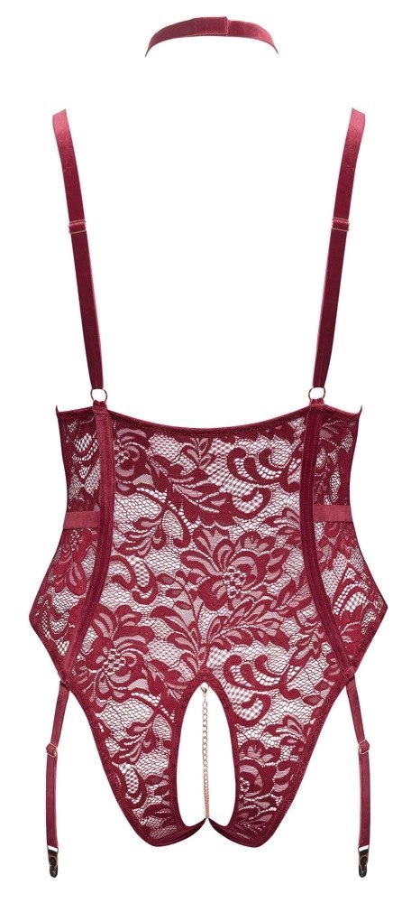 Cottelli Curves Body Koronkowe Czerwone 2XL z Regulowanymi Paskami Cottelli Curves Body Koronkowe Czerwone 2XL z Regulowanymi Paskami