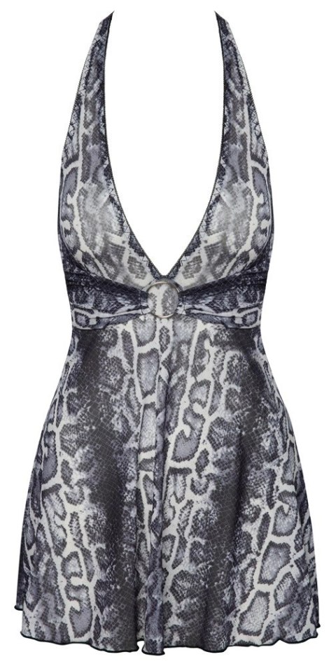 Cottelli Lingerie Sukienka Mini Skora Węża Połprzezroczysta M Cottelli Lingerie Sukienka Mini Skora Węża Połprzezroczysta M
