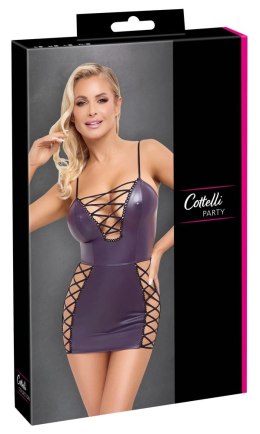 Cottelli PARTY mini sukienka na ramiączkach fioletowa XL matowa