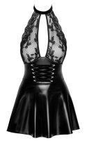 Noir Orgia Exclusive XL - Czarna sukienka mini bez plecow, koronka
