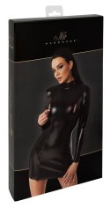 Noir Orgia Exclusive Mini Sukienka Czarna L z Długim Rękawem