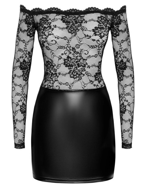 Noir Orgia Exclusive Mini Sukienka Czarna z Długim Rękawem L Noir Orgia Exclusive Mini Sukienka Czarna z Długim Rękawem L