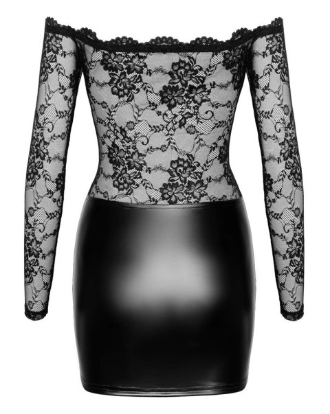 Noir Orgia Exclusive mini sukienka czarna XL koronka i wetlook Noir Orgia Exclusive mini sukienka czarna XL koronka i wetlook