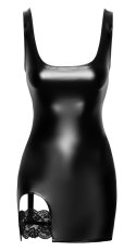 Noir Sukienka Mini Czarna Obcisła Model Orgia S z Ramiączkami