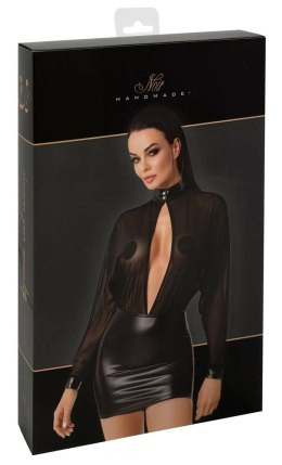 Noir Sukienka Mini Orgia Czarna Prześwitująca Tiulowa S