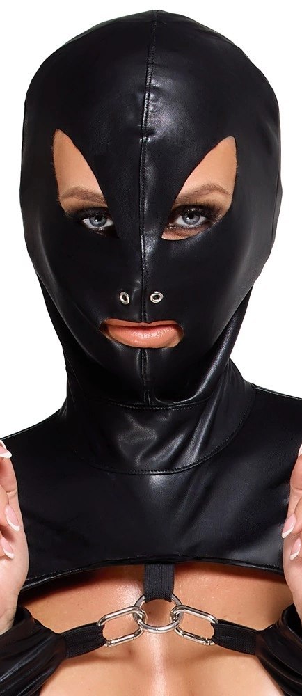 Bad Kitty Top z Maską i Uprzężą, Czarny, Rozmiar M, Matowe Wykończenie Bad Kitty Top z Maską i Uprzężą, Czarny, Rozmiar M, Matowe Wykończenie