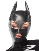 Bad Kitty maska na głowę czarna z uszami elastyczna skora