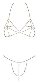 Cottelli ACCESSOIRES Bikini Łańcuszkowe Złote z Dżetami Regulowane