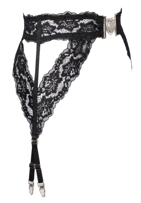 Cottelli LINGERIE Pas do Pończoch Koronkowy Srebrne Detale S/M Cottelli LINGERIE Pas do Pończoch Koronkowy Srebrne Detale S/M