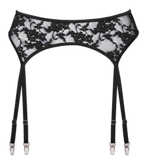 Cottelli Lingerie Pas do Pończoch Kwiatowa Koronka Czarny S/M Cottelli Lingerie Pas do Pończoch Kwiatowa Koronka Czarny S/M