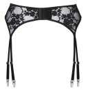 Cottelli Lingerie Pas do Pończoch Kwiatowa Koronka Czarny S/M
