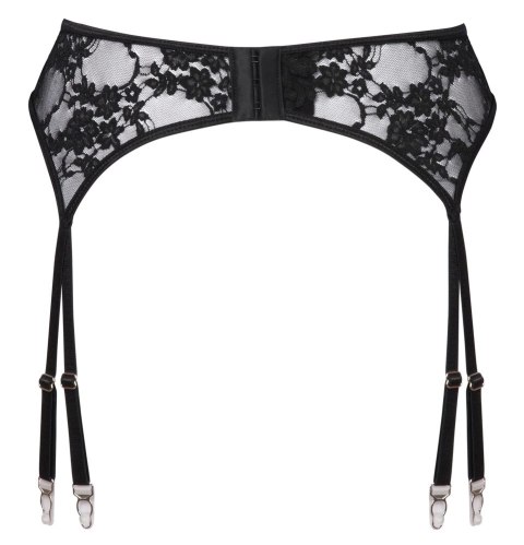 Cottelli Lingerie Pas do Pończoch Kwiatowa Koronka Czarny S/M Cottelli Lingerie Pas do Pończoch Kwiatowa Koronka Czarny S/M