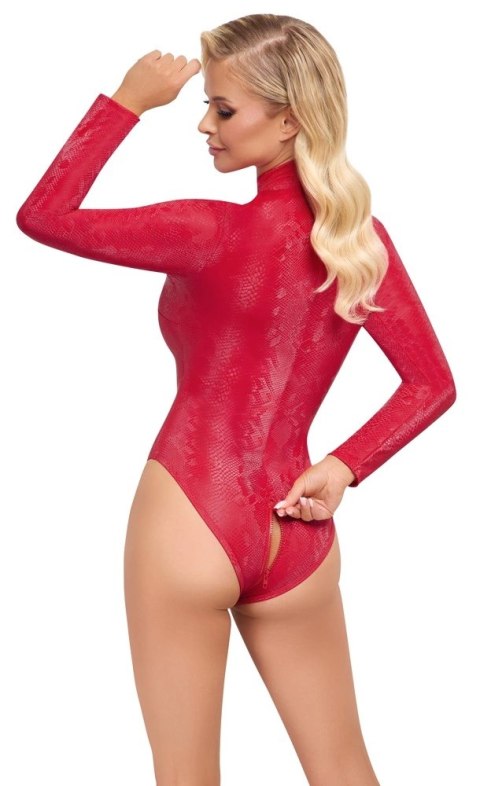Cottelli PARTY Body Czerwona Wężowa Skora S, długi rękaw, stojka Cottelli PARTY Body Czerwona Wężowa Skora S, długi rękaw, stojka