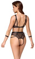 Cottelli Collection Bondage zestaw bielizny 3-częściowy XL czarny