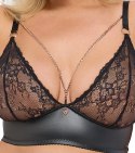 Cottelli Curves 3-częściowy komplet koronkowy czarny 2XL regulowany